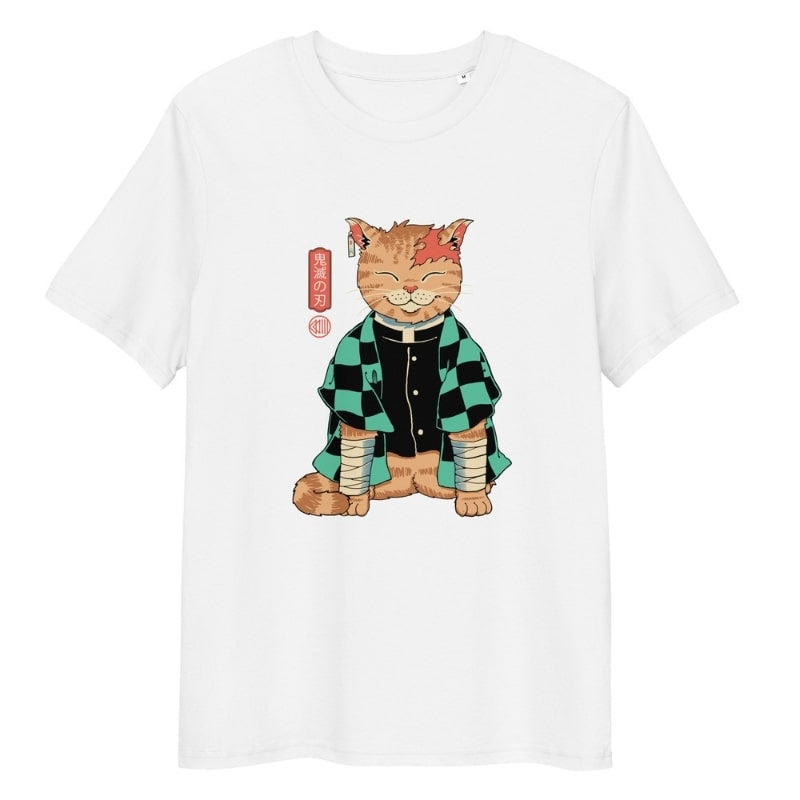 T-shirt Japonais Neko Pourfendeur - S / Blanc