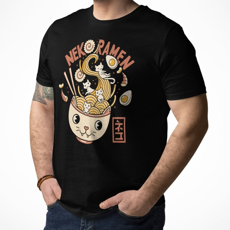 T-shirt Japonais Neko Ramen