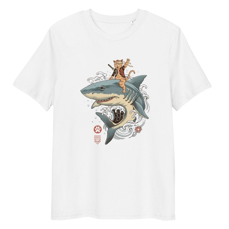 T-shirt Japonais Neko Requin - S