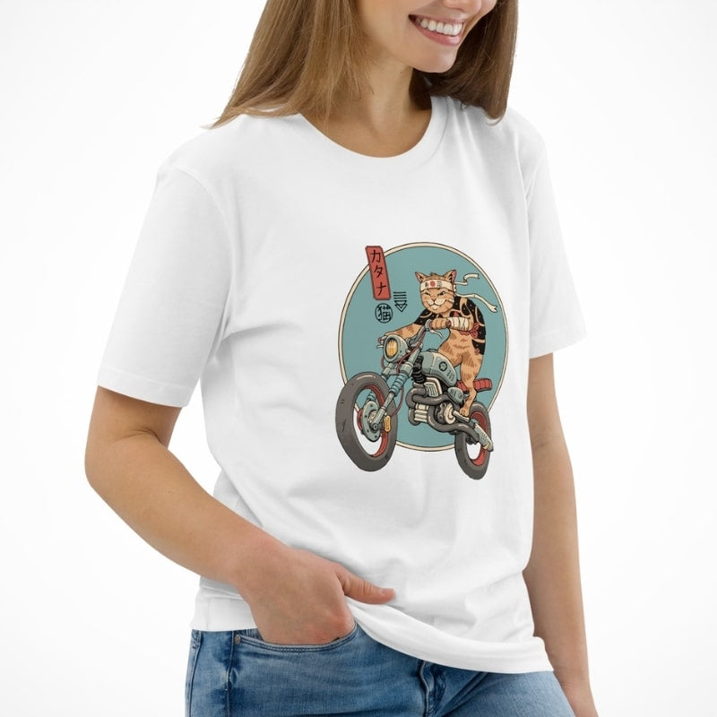 T-shirt Japonais Neko Rider