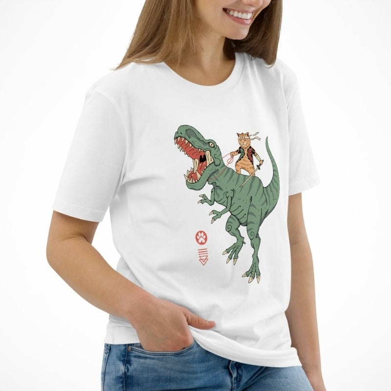 T-shirt Japonais Neko T-Rex