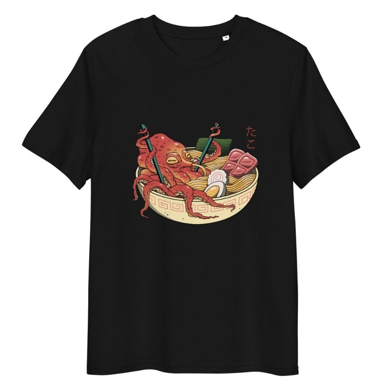 T-shirt Japonais Octopus Ramen - S / Noir