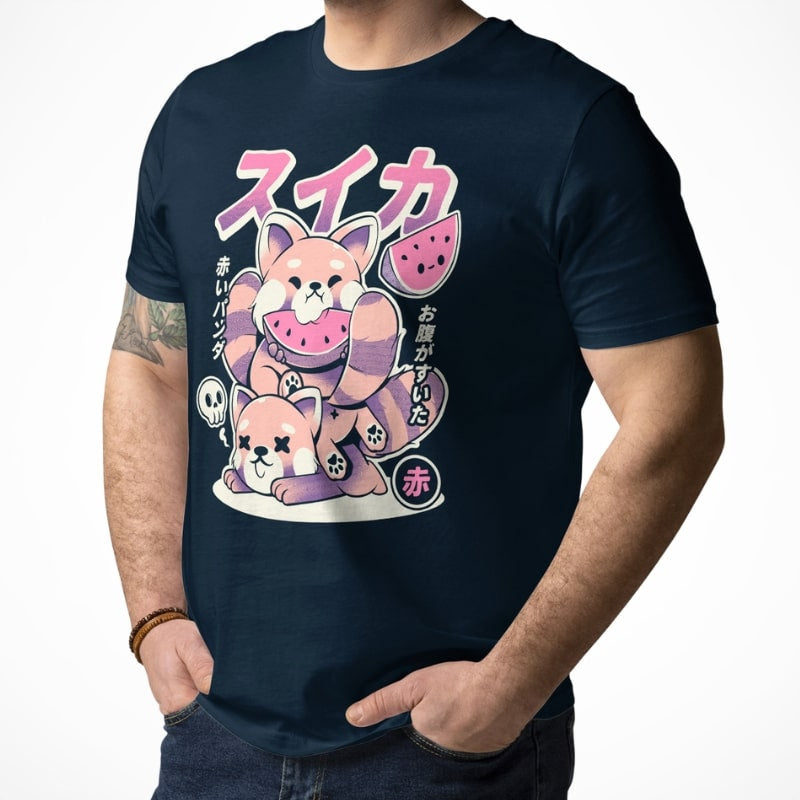 T-shirt Japonais Panda Roux