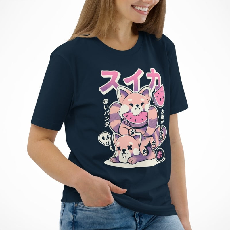 T-shirt Japonais Panda Roux