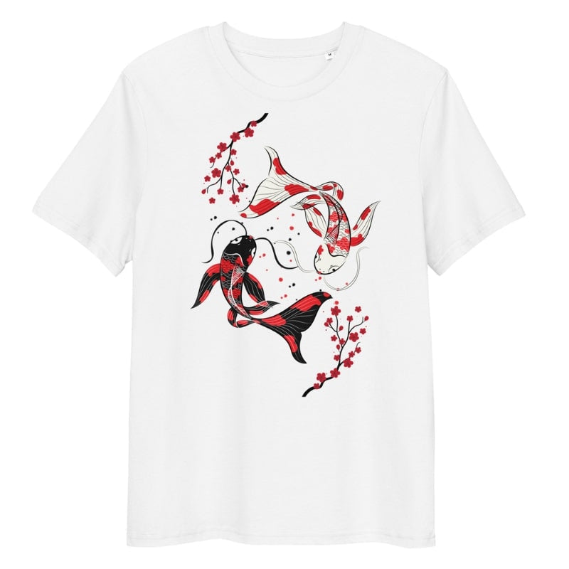 T-shirt Japonais Sakura Koï - S / Blanc