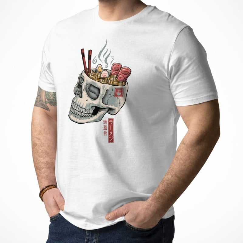 T-shirt Japonais Skull Ramen