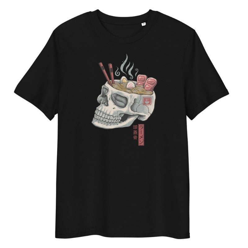 T-shirt Japonais Skull Ramen - S / Noir