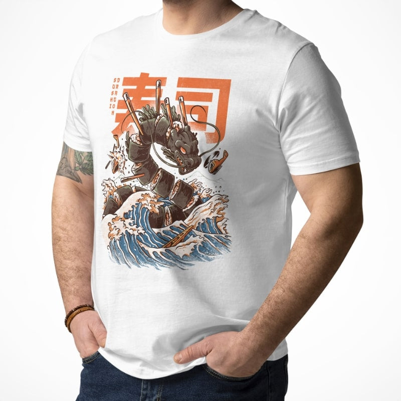 T-shirt Japonais Sushi Dragon