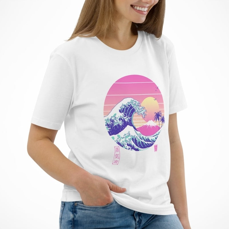 T-shirt Japonais The Great VaporWave