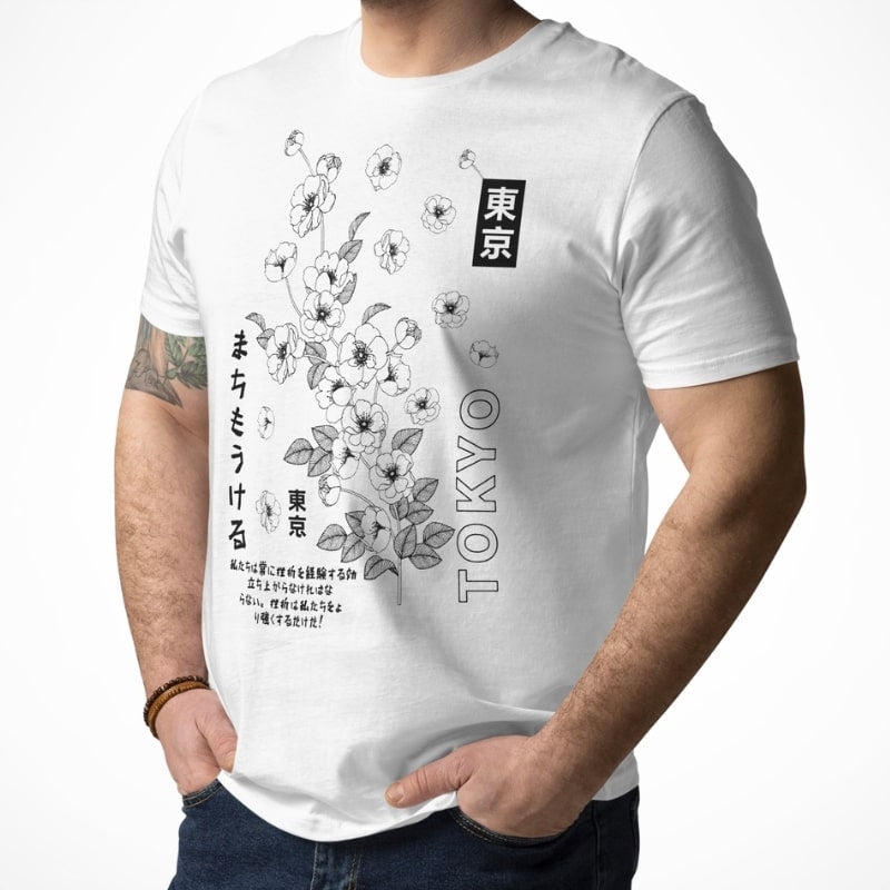 T-shirt Japonais Tokyo Blossom