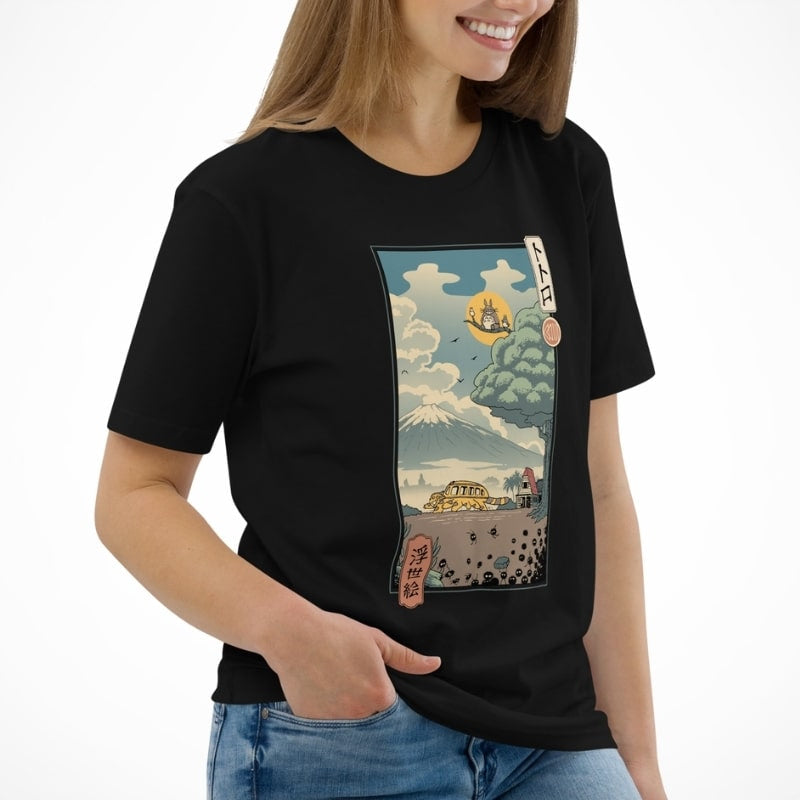 T-shirt Japonais Ukiyo-e Gardiens de la Forêt