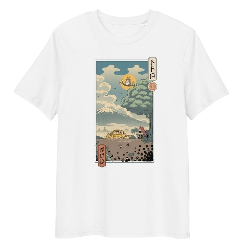 T-shirt Japonais Ukiyo-e Gardiens de la Forêt - S / Blanc