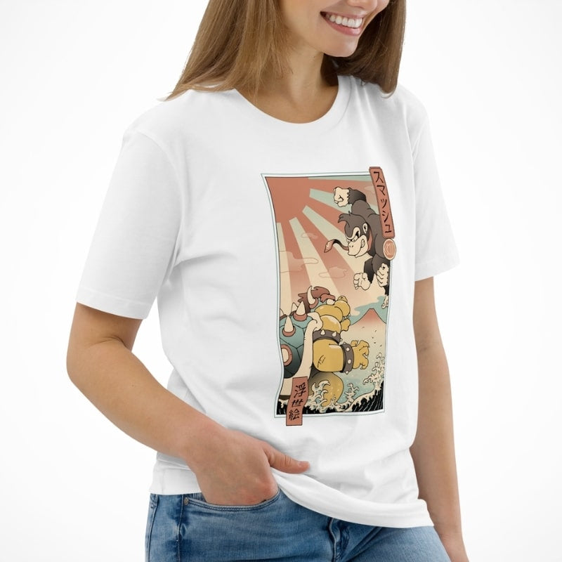 T-shirt Japonais Ukiyo-e Kaiju Smash