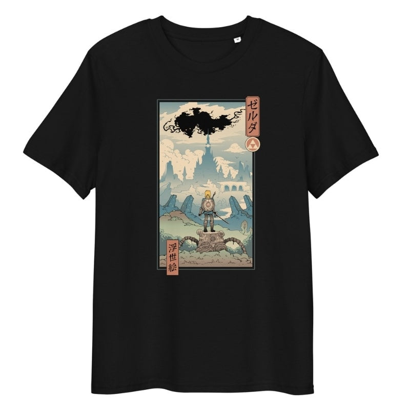 T-shirt Japonais Ukiyo-e La Légende - S / Noir