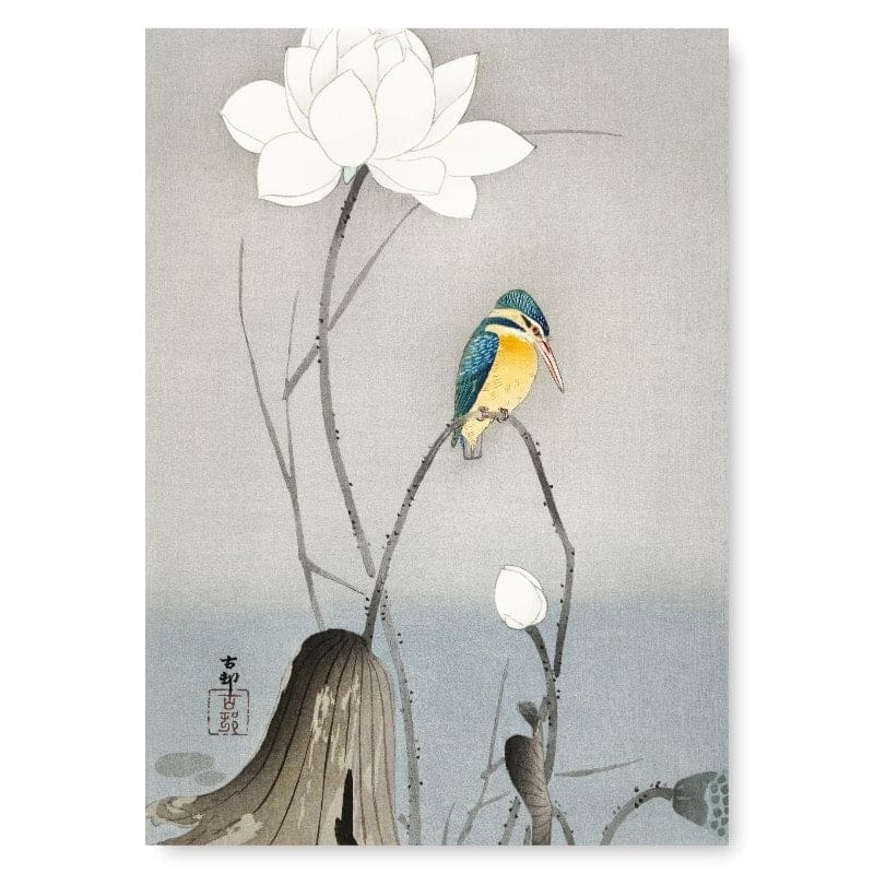 Tableau Déco Murale Salon Japonais Fleurs Cerisier - Impression Sur Toile 50x100 Cm, Sans Cadre
