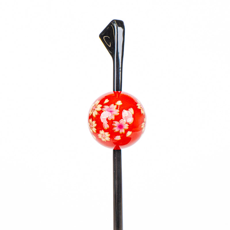 Tama Kanzashi Japonais Ukidama Rouge