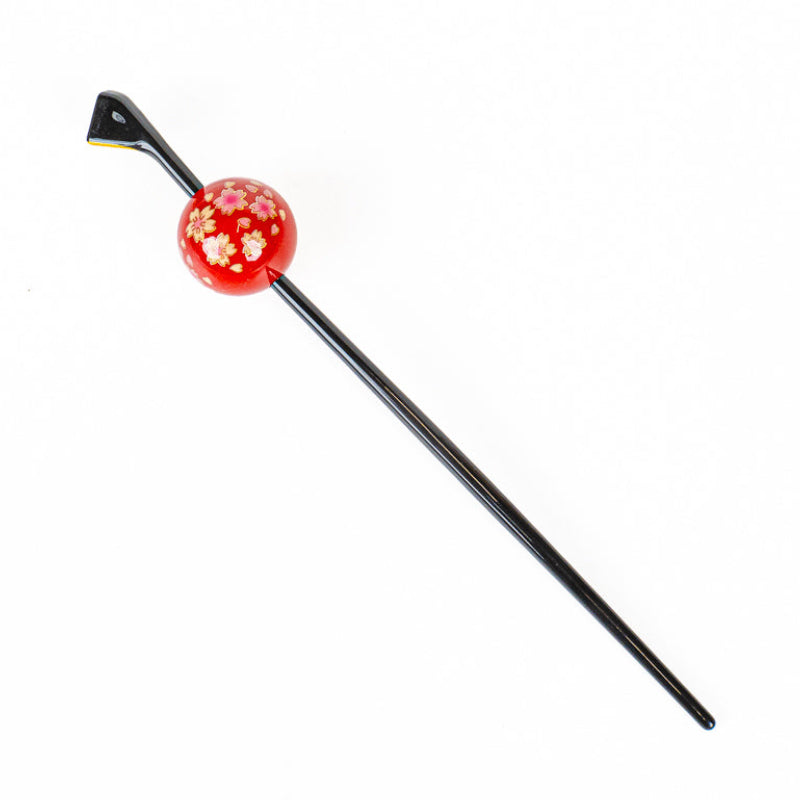 Tama Kanzashi Japonais Ukidama Rouge