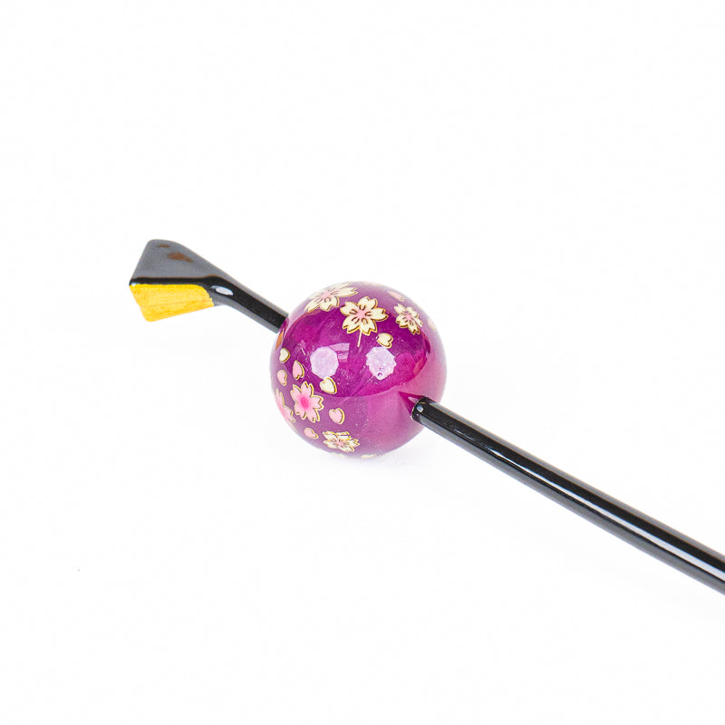 Tama Kanzashi Japonais Ukidama Violet