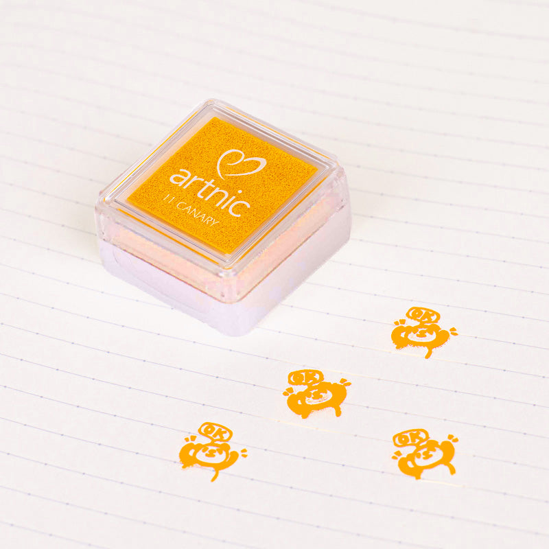 Tampon Encreur Japonais - 7 Couleurs au Choix Jaune canari