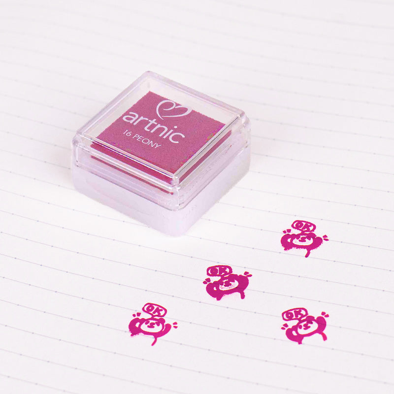 Tampon Encreur Japonais - 7 Couleurs au Choix Rose pivoine