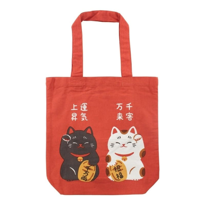 Tote Bag Japonais Ivoire Maneki Neko