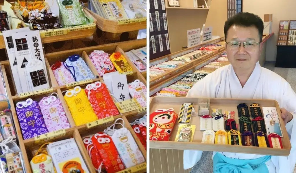 vente et achat de omamori dans les temples et sanctuaires