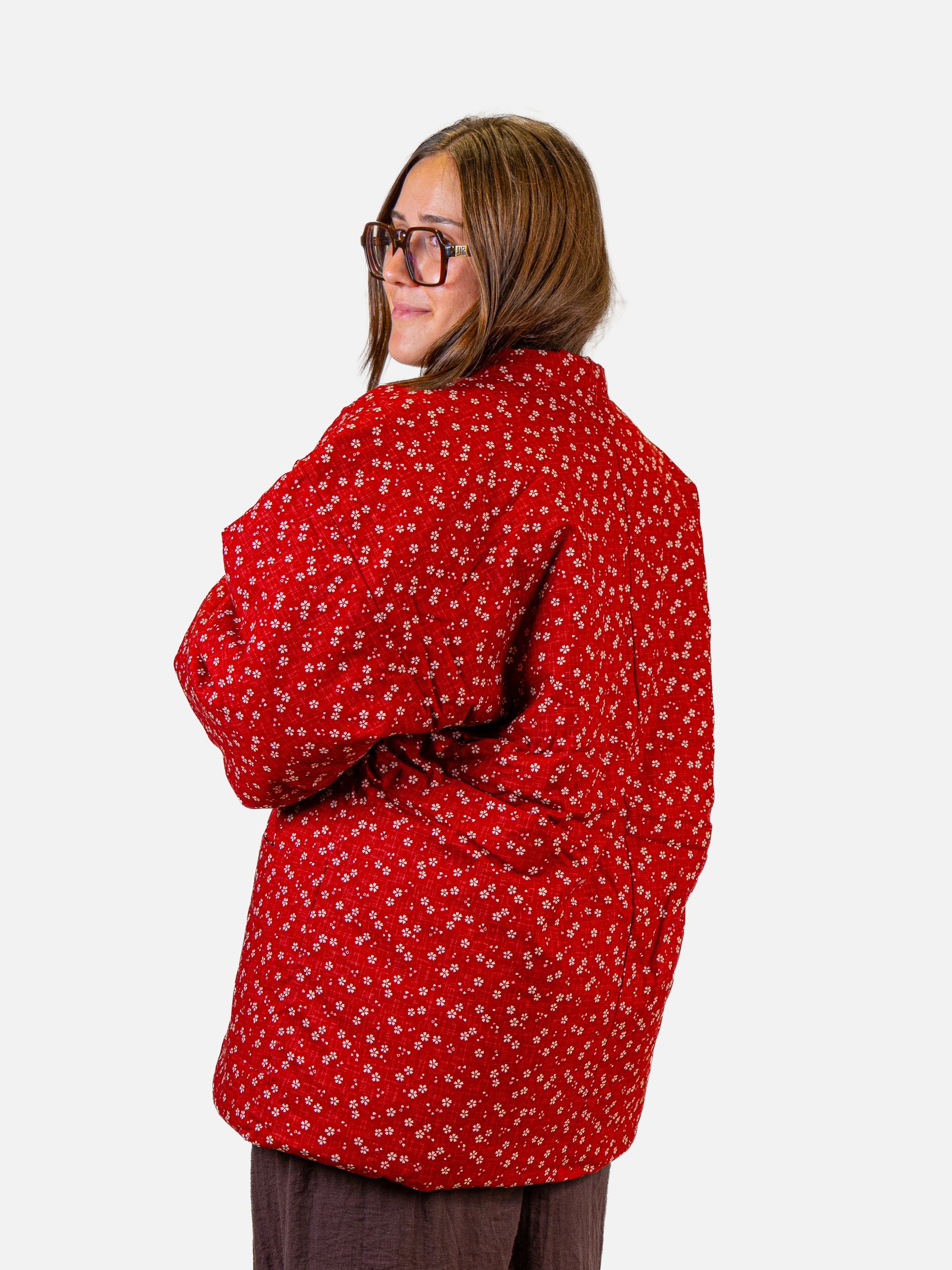 Veste Hanten Femme Rouge Sakura