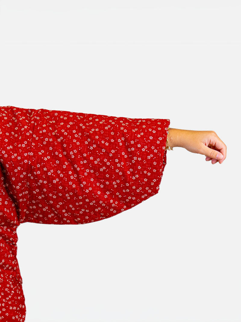Veste Hanten Femme Rouge Sakura