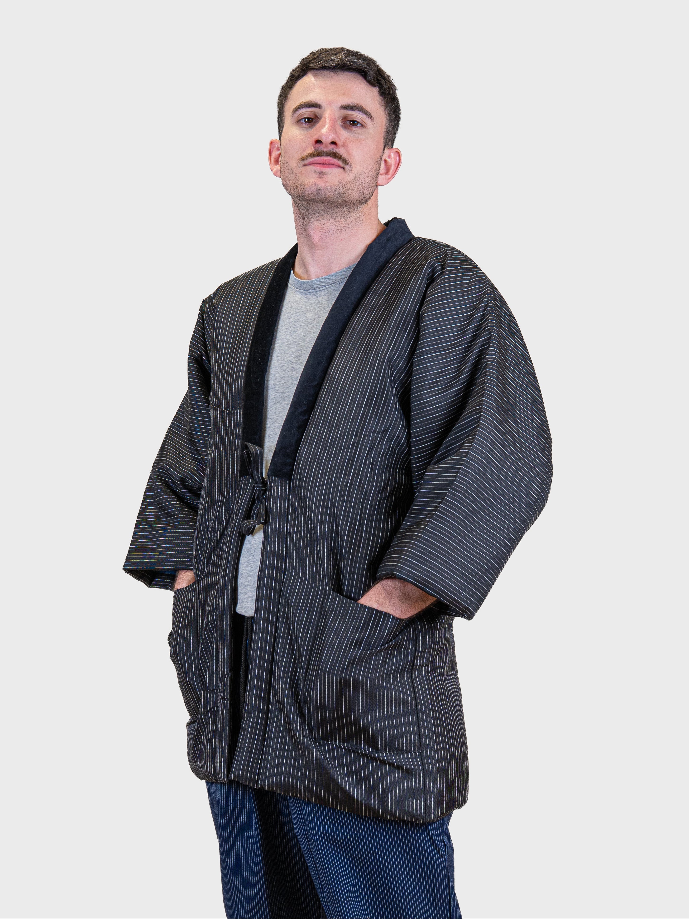 Veste Hanten Homme Noire à Rayures Tatejima M