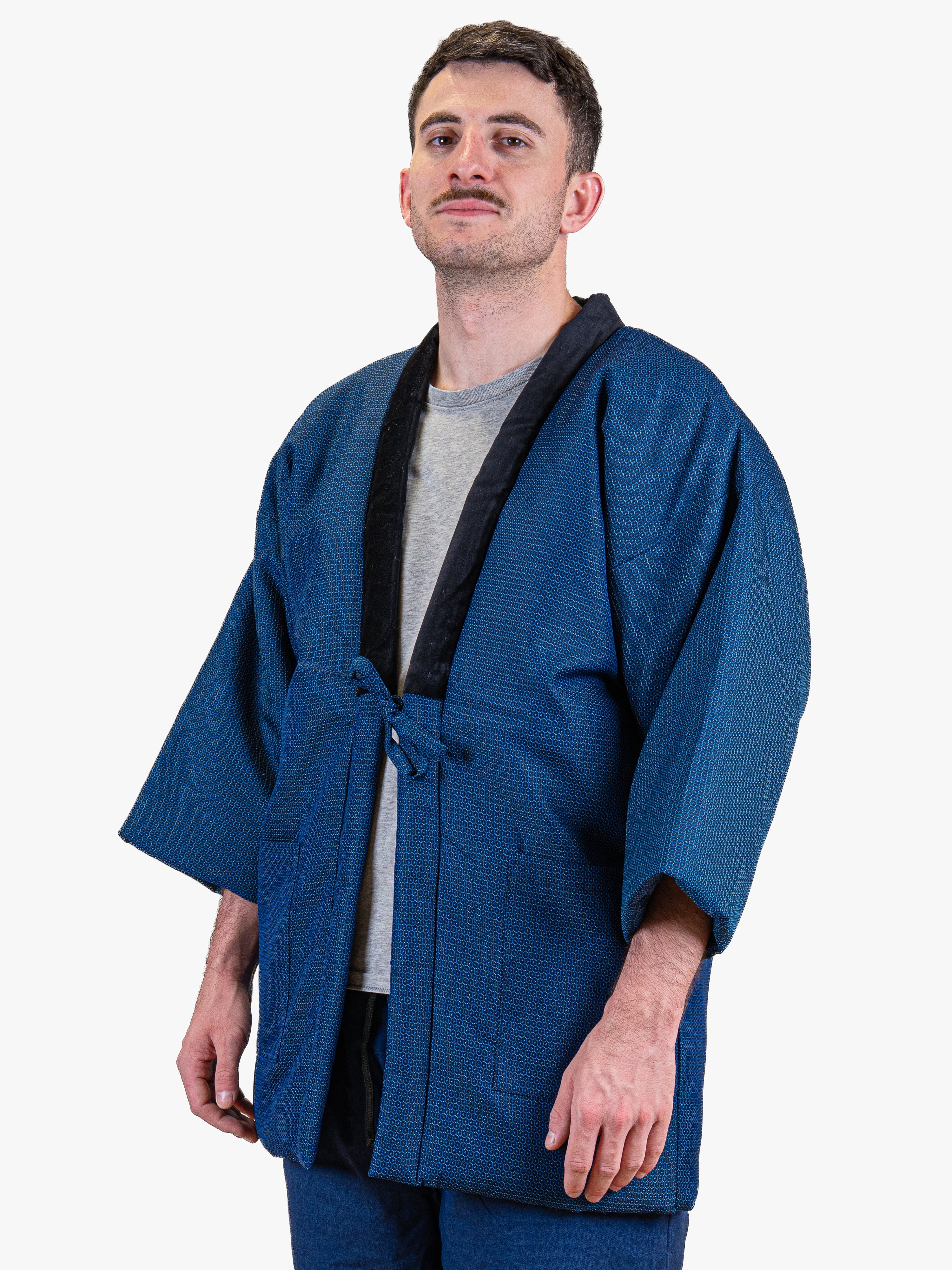Veste Hanten Homme Traditionnelle Bleue