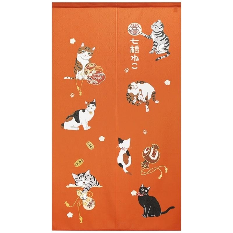 Noren Chats Japonais Orange
