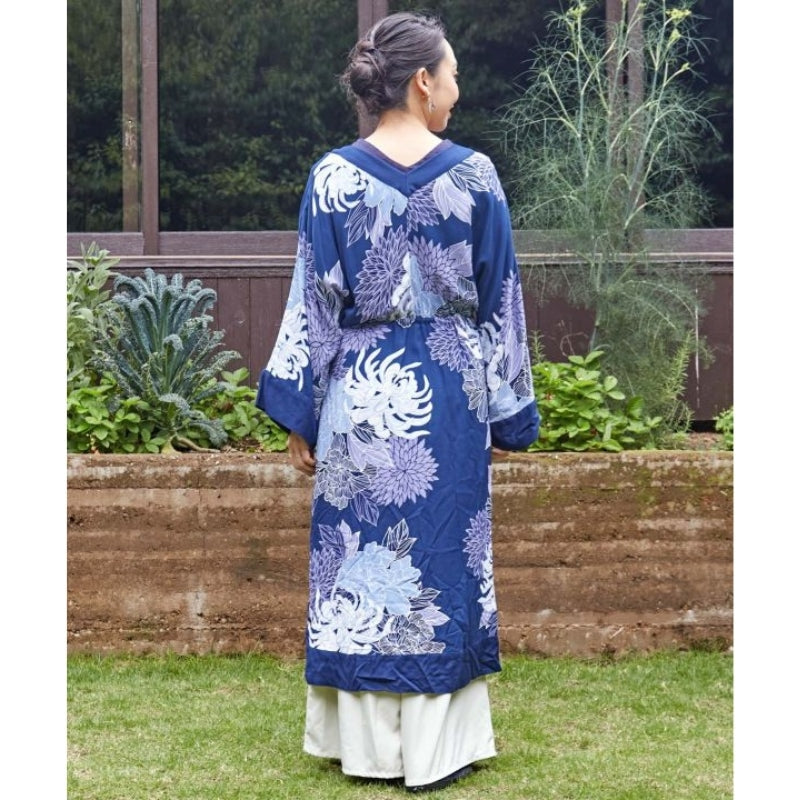 Robe Longue Motif Japonais