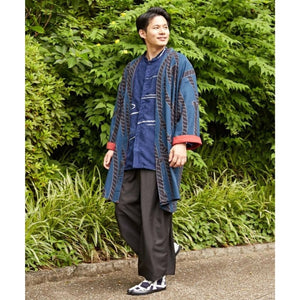 Veste Kimono Japonaise Pour Homme - Imprimé Dragon - Manches 3/4 - Léger Et Ample