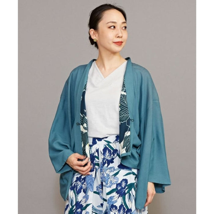Veste Japonaise Femme Bleu Clair