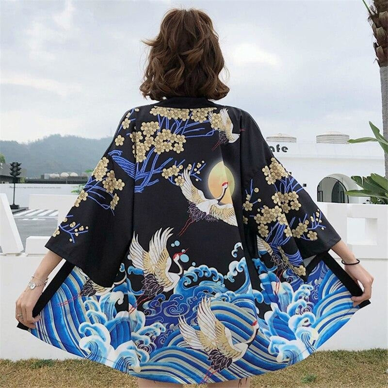 Veste Kimono Femme Shizenkai - Noir / Unique
