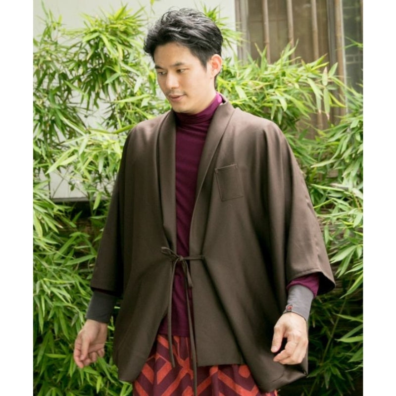 Veste Kimono Homme Marron